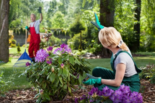 Notting Hill front garden tidy with tools