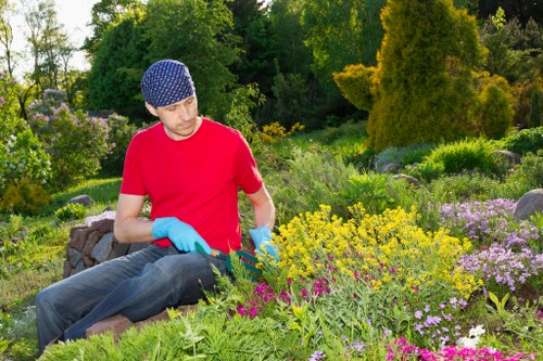 Accessible booking form displayed on a tablet for garden services